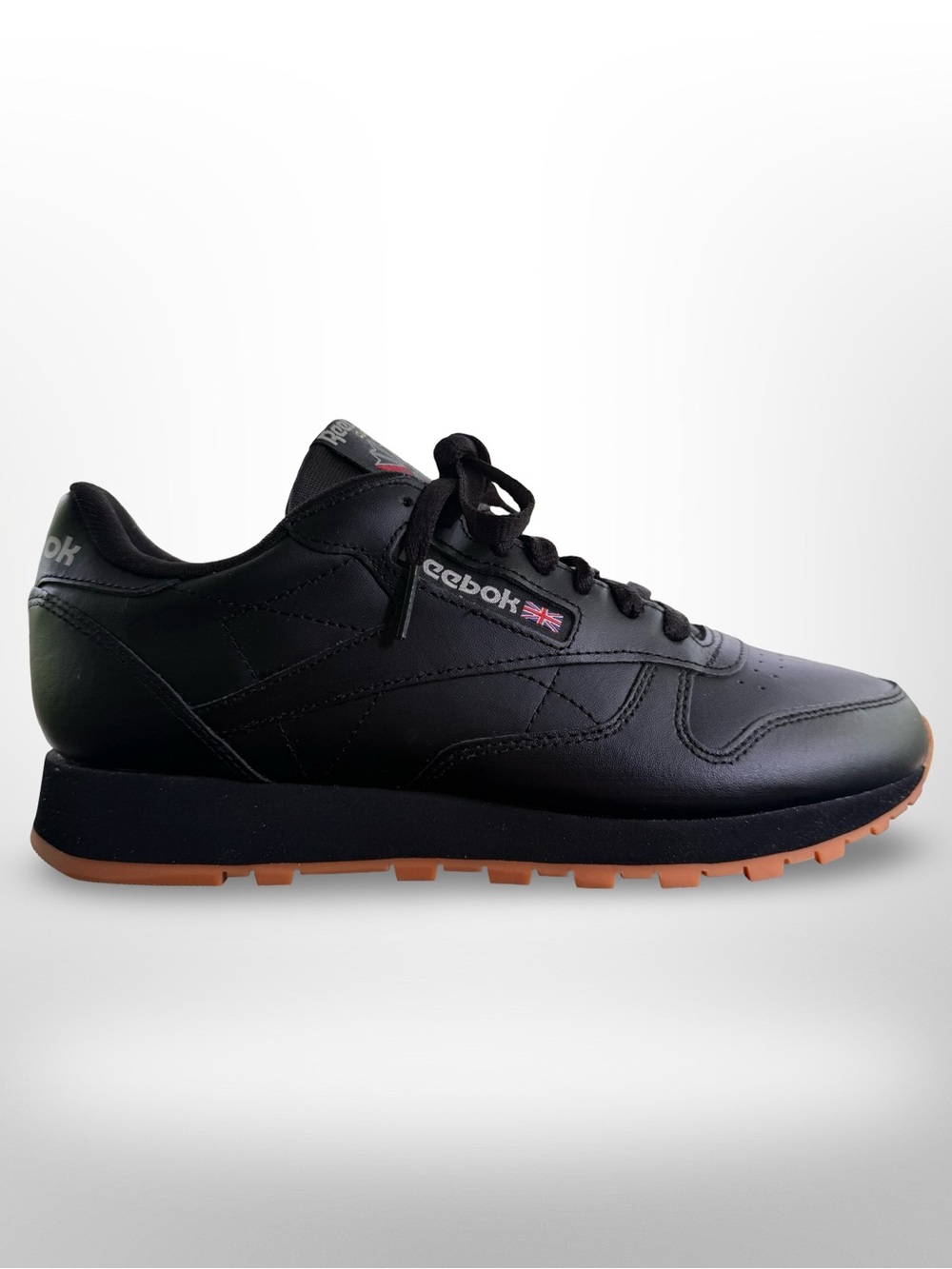 Reebok Men's Black Athletic Sneakers with Gum Outsole - Picture 2 of 4